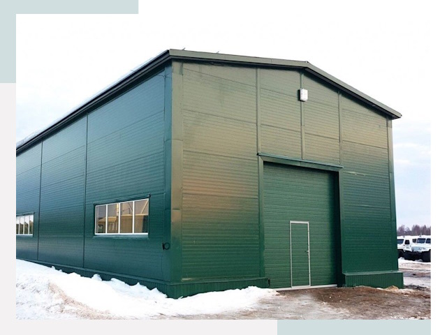 Двускатные ангары в Людиново