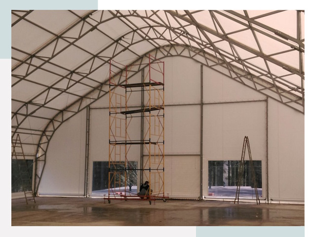 Шатровые ангары в Людиново