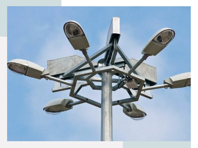 Монтаж осветительных мачт в Людиново