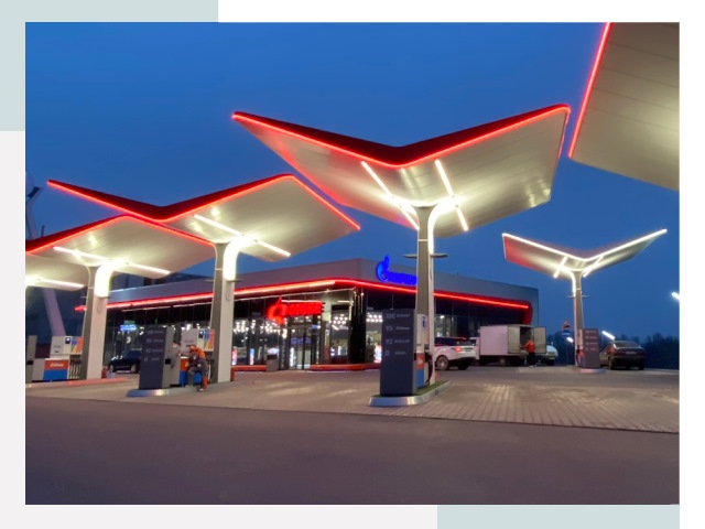 Навесы для АЗС в Людиново