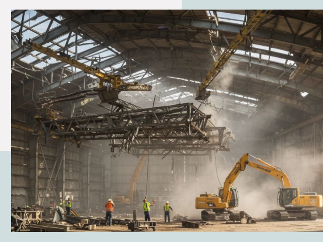 Демонтаж ангаров в Людиново от 611 руб. за м²