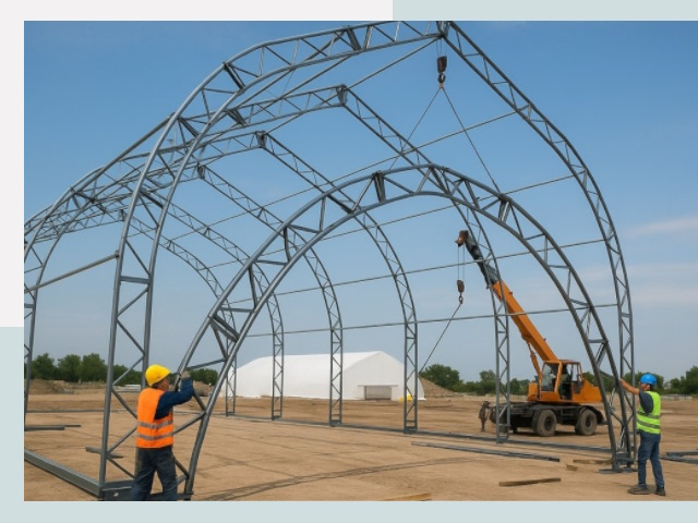 Монтаж ангаров в Людиново от 611 руб. - Надежно и быстро